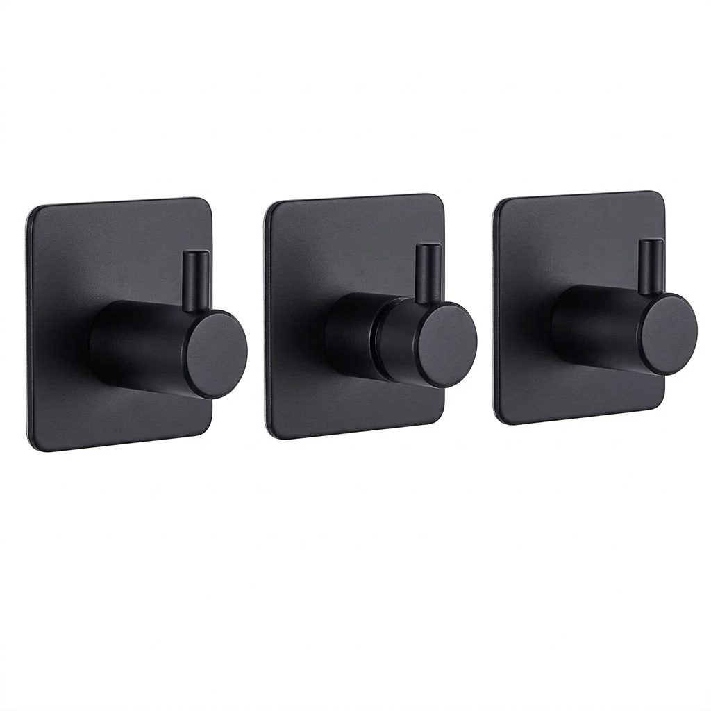 Perchero de Pared Autoadhesivo Acero Inoxidable. Ganchos